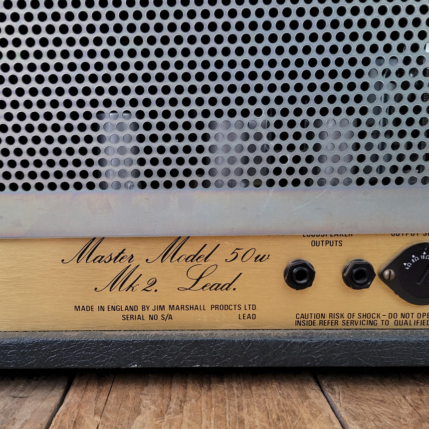 SOLD - Marshall JCM800 Model 2204 Master Model Mk 2 50 Watt Head 1982