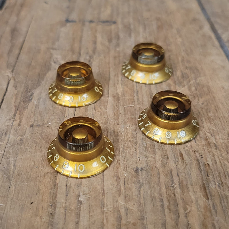 Gibson Bonnet Bell Knobs Gold Les Paul Burst 1955 to 1960