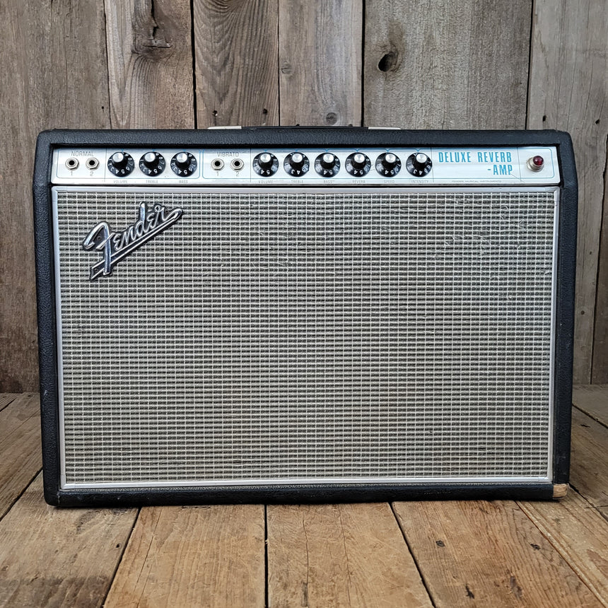 SOLD - Fender Deluxe Reverb AB763 1969 Silver Panel Drip Edge ...