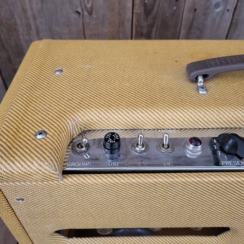 SOLD - Fender Bassman 5F6-A Tweed Narrow Panel Guitar Amp Retweed 1960