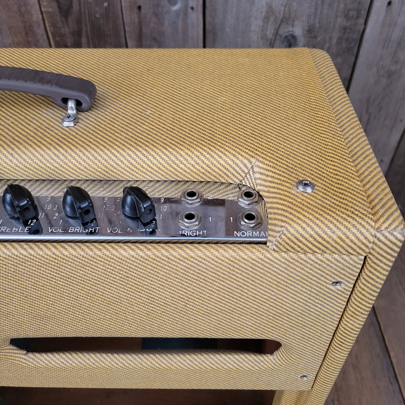 SOLD - Fender Bassman 5F6-A Tweed Narrow Panel Guitar Amp Retweed 1960