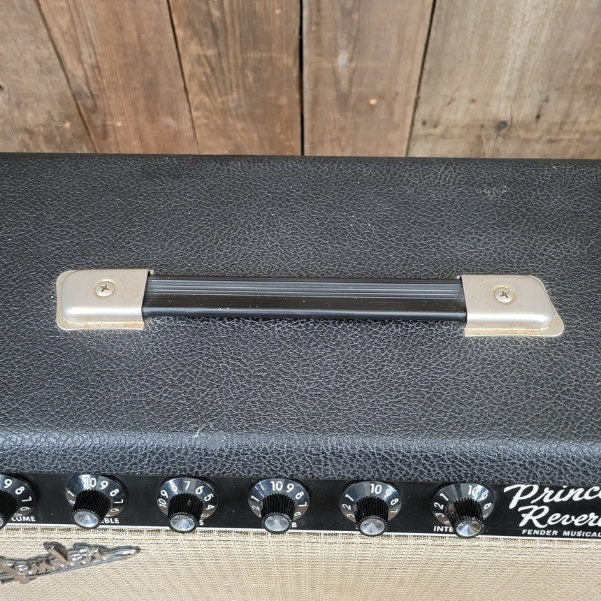 SOLD - Fender Princeton Reverb Black Panel AA764 1967 Clean and All Original Vintage Amp