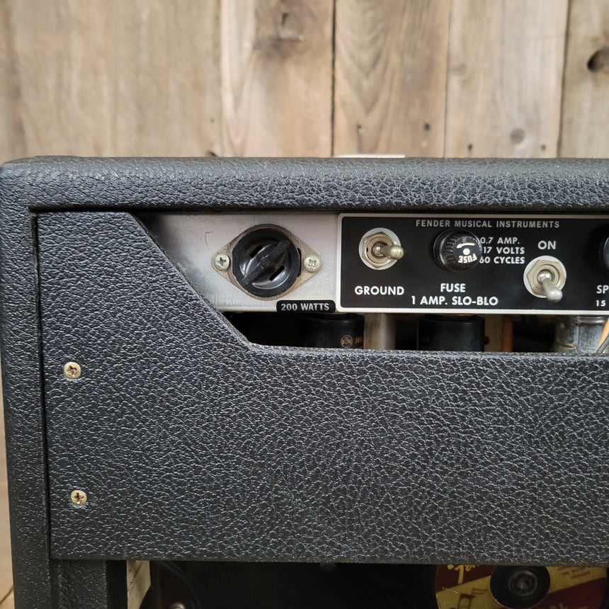 SOLD - Fender Princeton Reverb Black Panel AA764 1967 Clean and All Original Vintage Amp