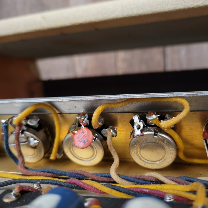 SOLD - Fender Bassman Amp Head 6G6-B Blond Tolex Oxblood Grille 1962