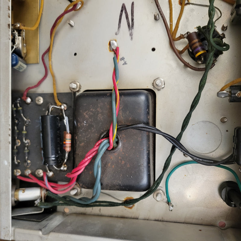 SOLD - Fender Bassman Amp Head 6G6-B Blond Tolex Oxblood Grille 1962