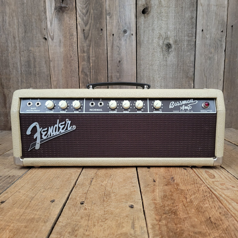 SOLD - Fender Bassman Amp Head 6G6-B Blond Tolex Oxblood Grille 1962