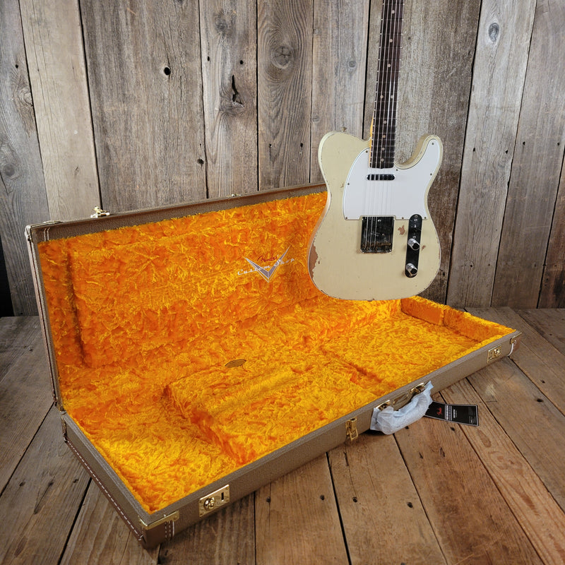 SOLD - Fender 62 Telecaster Relic Custom Double Bound Custom Shop 2022 White