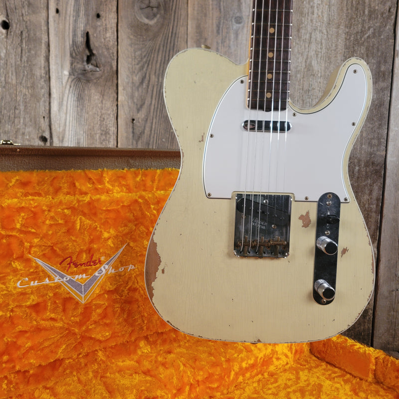 SOLD - Fender 62 Telecaster Relic Custom Double Bound Custom Shop 2022 White