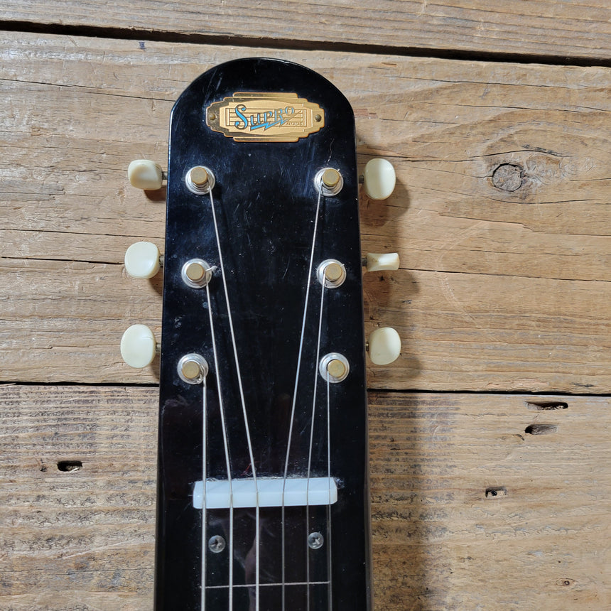 SOLD - Supro 1466BW Jet Airliner Lap Steel with Console Legs 1965