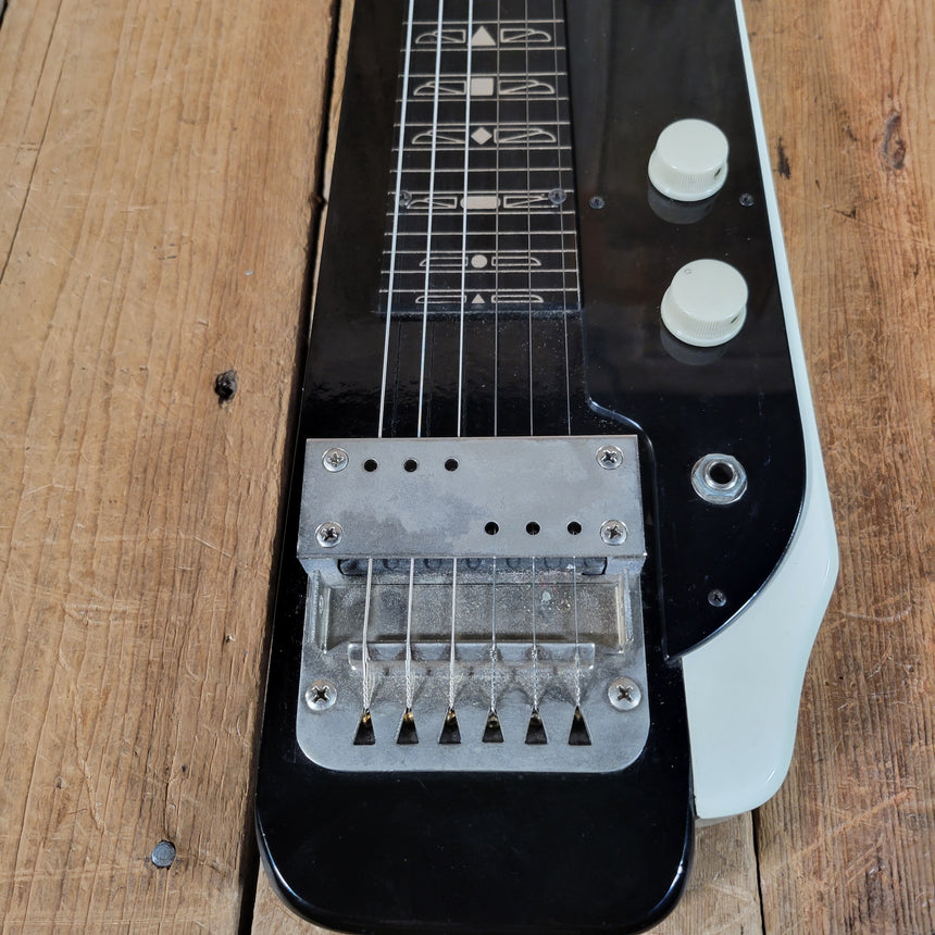 SOLD - Supro 1466BW Jet Airliner Lap Steel with Console Legs 1965