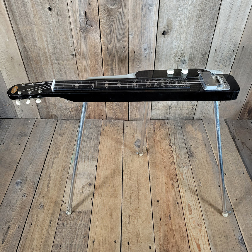 SOLD - Supro 1466BW Jet Airliner Lap Steel with Console Legs 1965