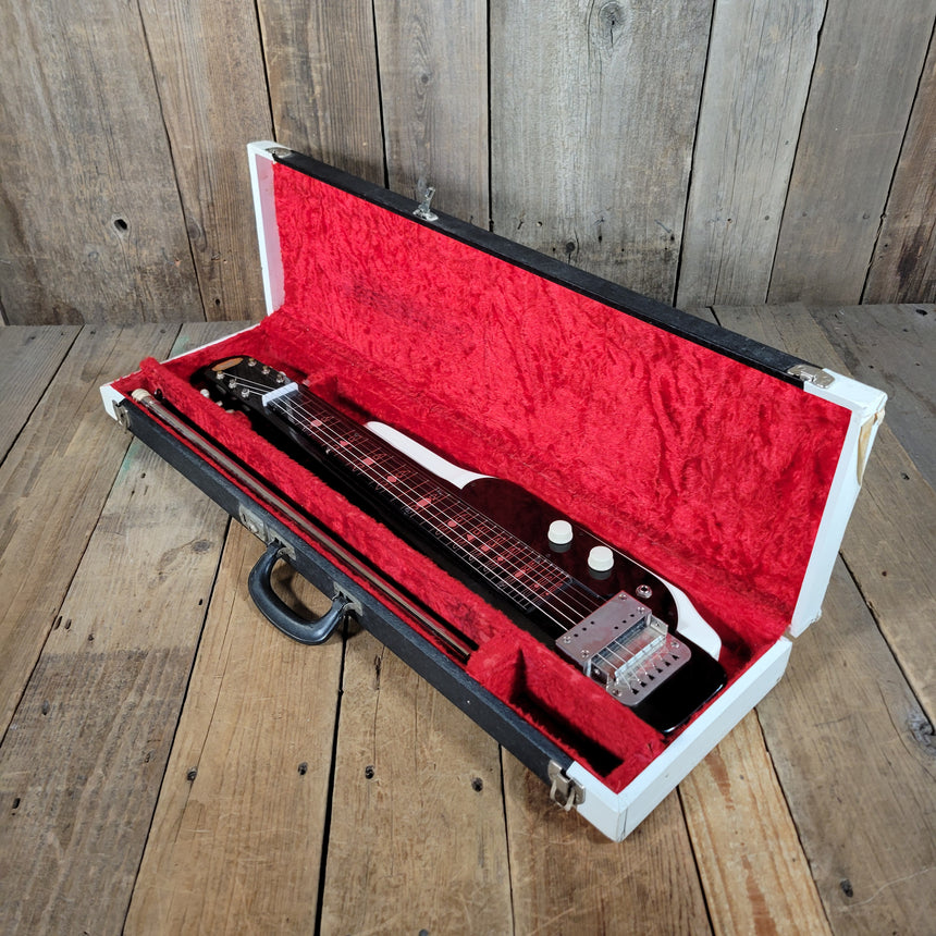 SOLD - Supro 1466BW Jet Airliner Lap Steel with Console Legs 1965