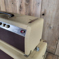 SOLD - Fender Tremolux 6G9-B 1963 Blond Oxblood Grill Head and Cabinet