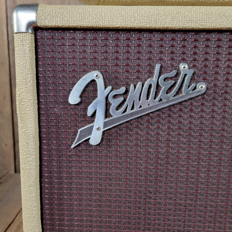 SOLD - Fender Tremolux 6G9-B 1963 Blond Oxblood Grill Head and Cabinet