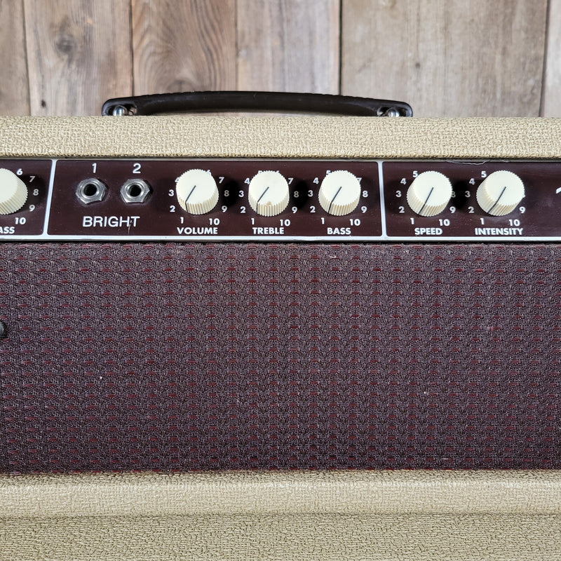 SOLD - Fender Tremolux 6G9-B 1963 Blond Oxblood Grill Head and Cabinet