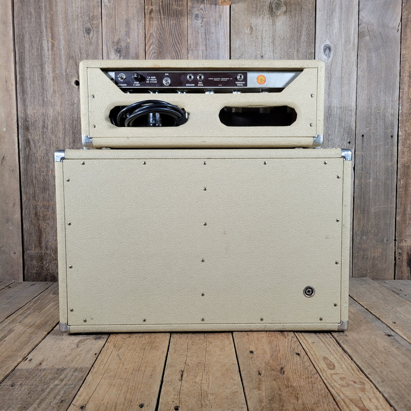 SOLD - Fender Tremolux 6G9-B 1963 Blond Oxblood Grill Head and Cabinet