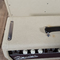 SOLD - Fender Tremolux 6G9-B 1963 Blond Oxblood Grill Head and Cabinet
