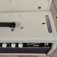 SOLD - Fender Tremolux 6G9-B 1963 Blond Oxblood Grill Head and Cabinet
