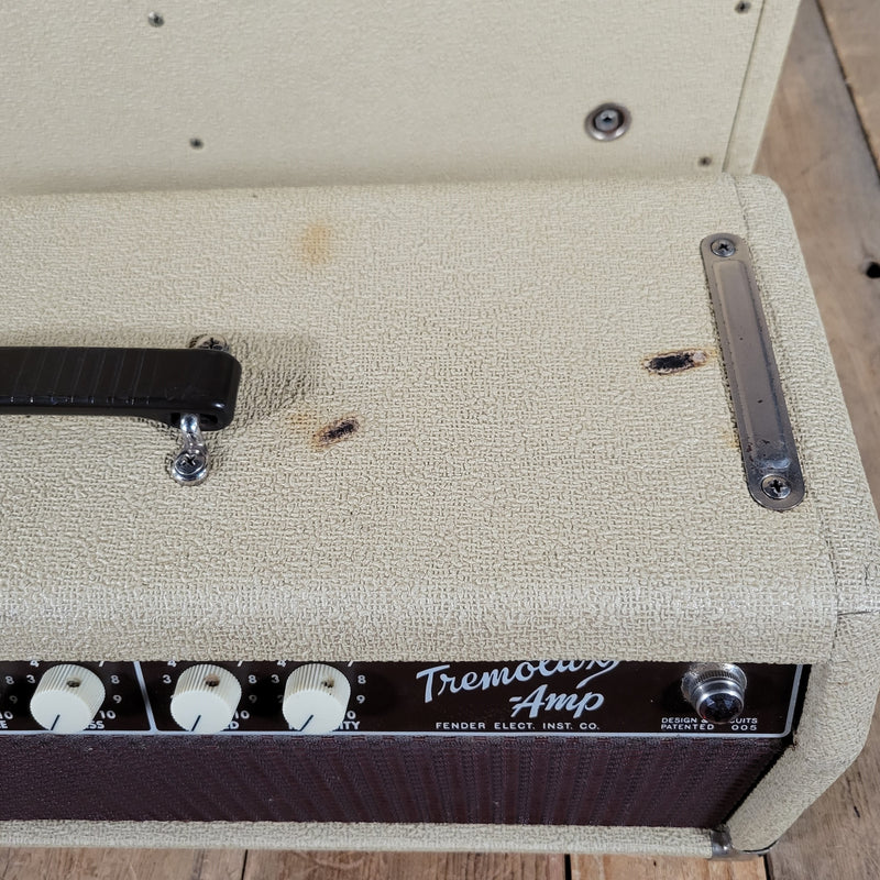 SOLD - Fender Tremolux 6G9-B 1963 Blond Oxblood Grill Head and Cabinet