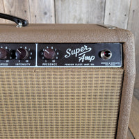 SOLD - Fender Super Amp 6GA-4 Brown Tolex Wheat Grille 1962 Serviced
