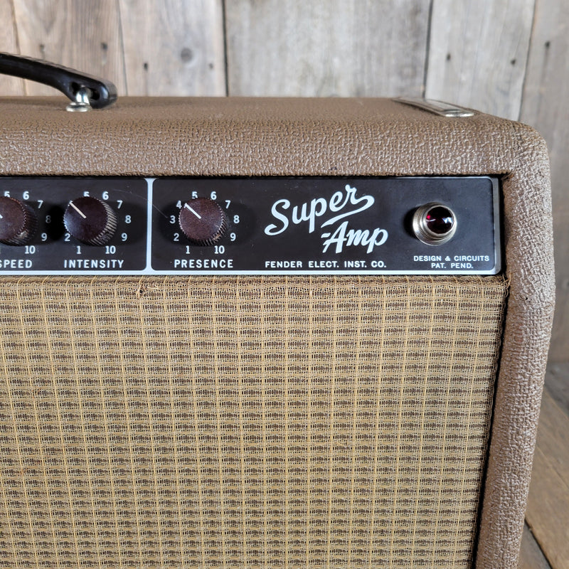 SOLD - Fender Super Amp 6GA-4 Brown Tolex Wheat Grille 1962 Serviced