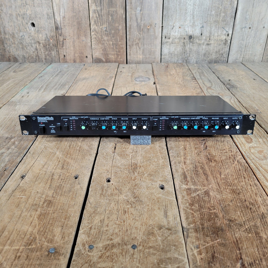 SoundTech ST200CL Stereo Compressor Limiter Gate Rackmount Unit MIJ