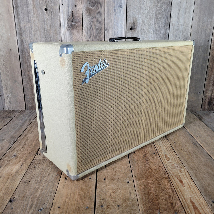 Fender Bandmaster Cab Original Cover Rough White Tolex 1962