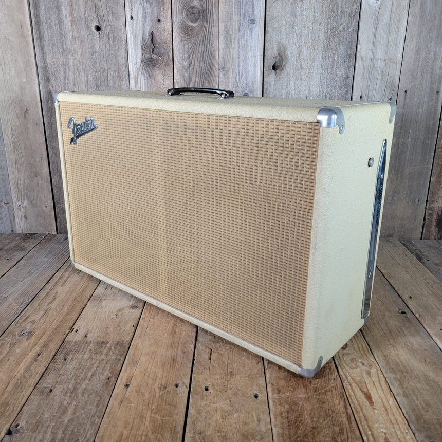 Fender Bandmaster Cab Original Cover Rough White Tolex 1962