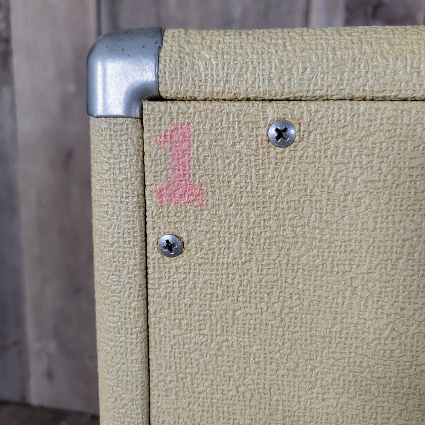 Fender Bandmaster Cab Original Cover Rough White Tolex 1962