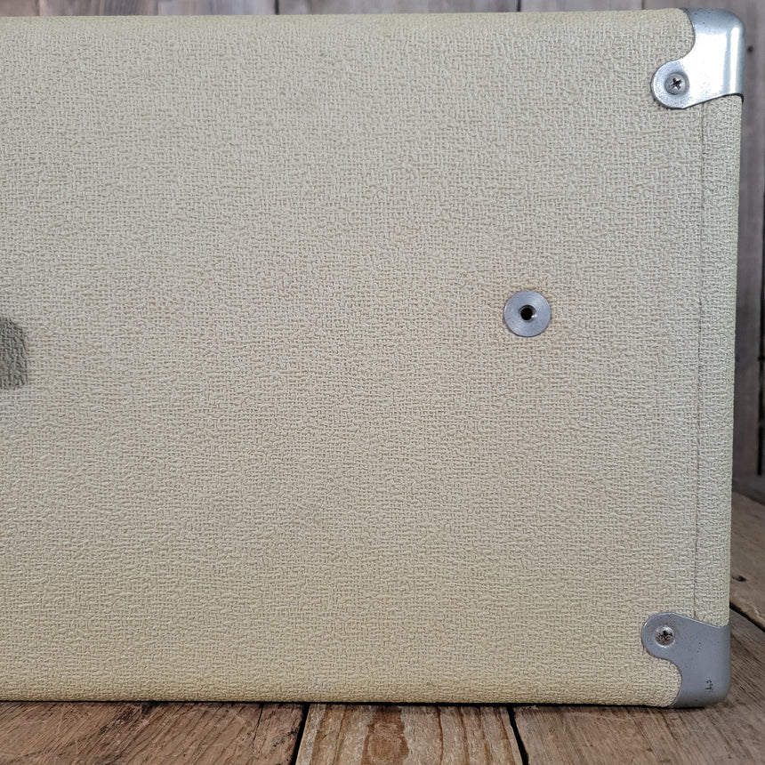 Fender Bandmaster Cab Original Cover Rough White Tolex 1962