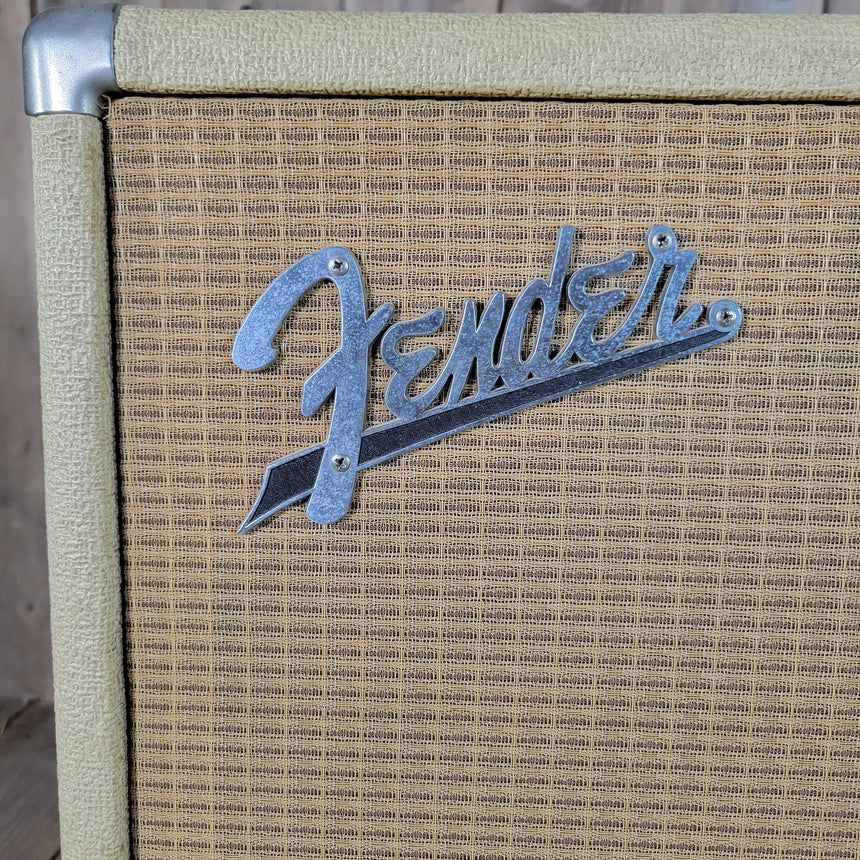 Fender Bandmaster Cab Original Cover Rough White Tolex 1962