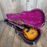 Gibson ES-335 ES-330 ES-345 Hard Case 1960s Black with Purple Lining
