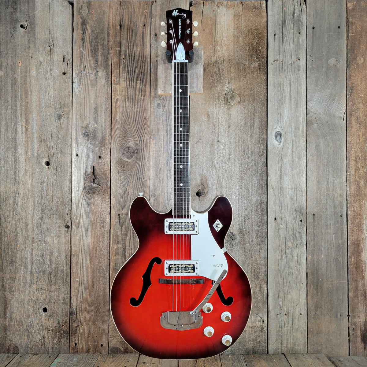 1970 Harmony Rocket H56/1 Hollow Body Electric Guitar – Vintage DeArmond Gold Foil Pickups, USA Made