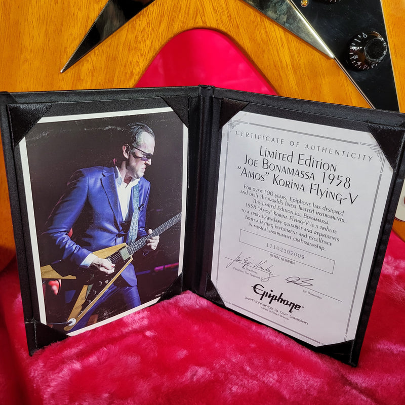 Epiphone Joe Bonamassa 1958 "Amos" Korina Flying V 2017 – Limited Edition, Personally Signed