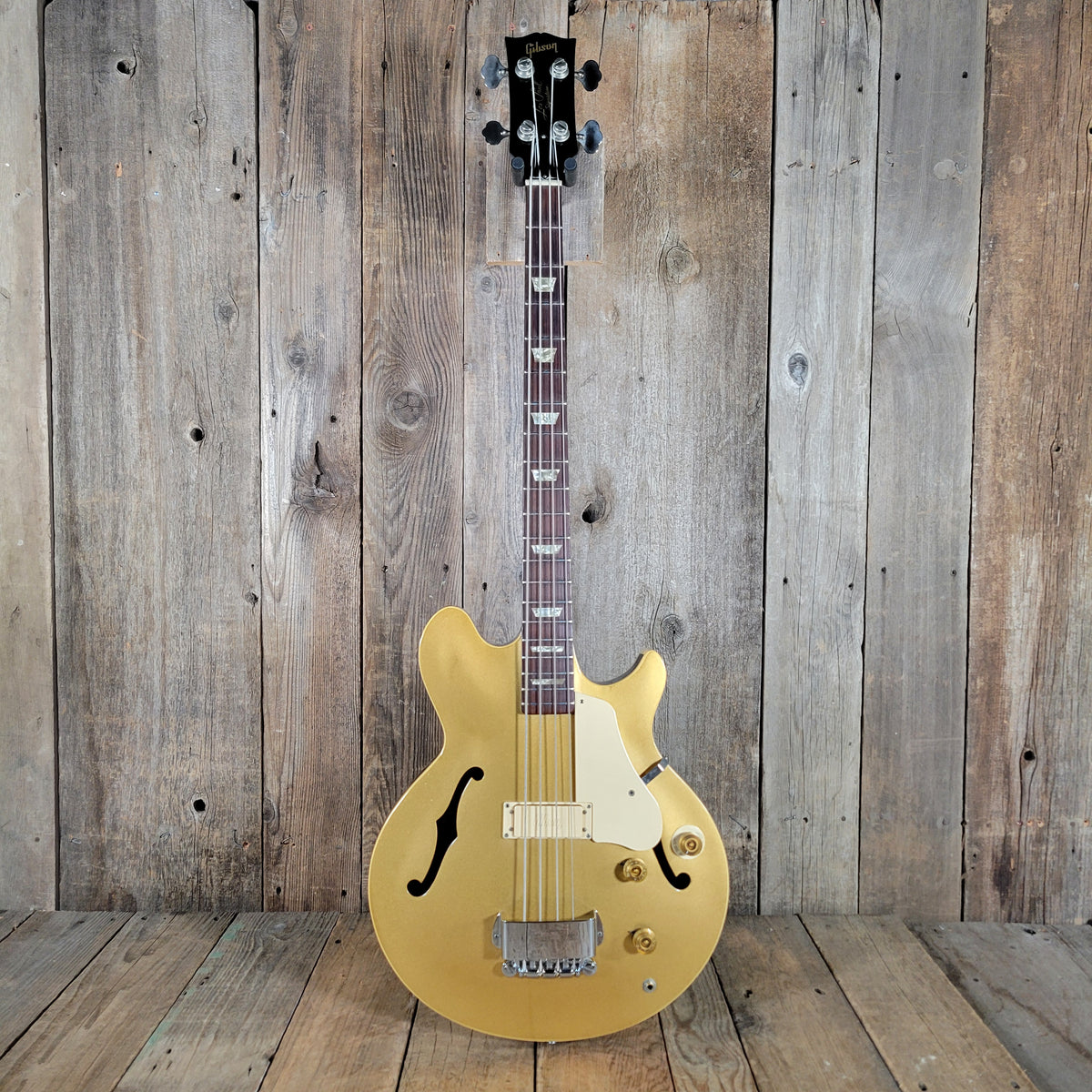 Gibson Les Paul Signature Bass – Vintage Gold Finish, Semi-Hollow Body 1974