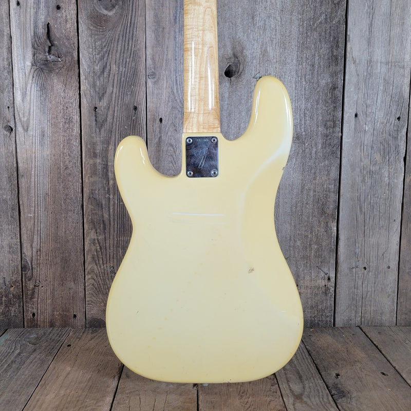 Fender P Bass Fretless Olympic White Wildly Flamed Neck 1971 Vintage Precision Bass