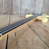 Fender P Bass Fretless Olympic White Wildly Flamed Neck 1971 Vintage Precision Bass