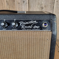 Fender 1965 Princeton Reverb Black Panel – Nickel-Plated Chassis, Vintage Handwired Tube Amp
