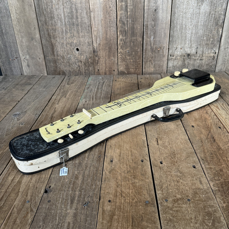 SOLD - Harmony H2 Lap Steel 1962 White MOTS Pearloid