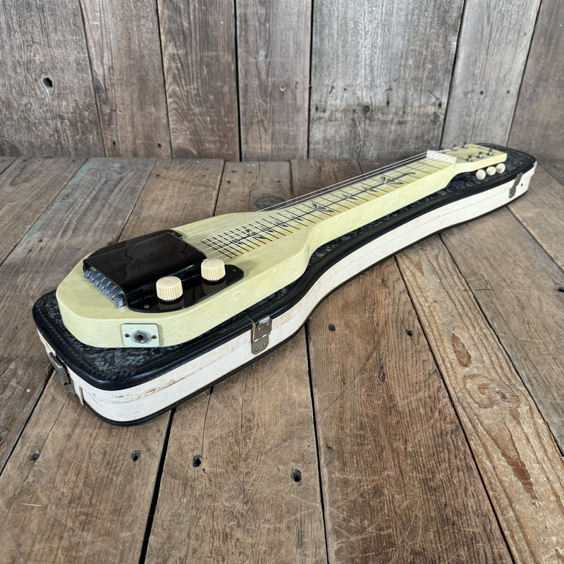 SOLD - Harmony H2 Lap Steel 1962 White MOTS Pearloid
