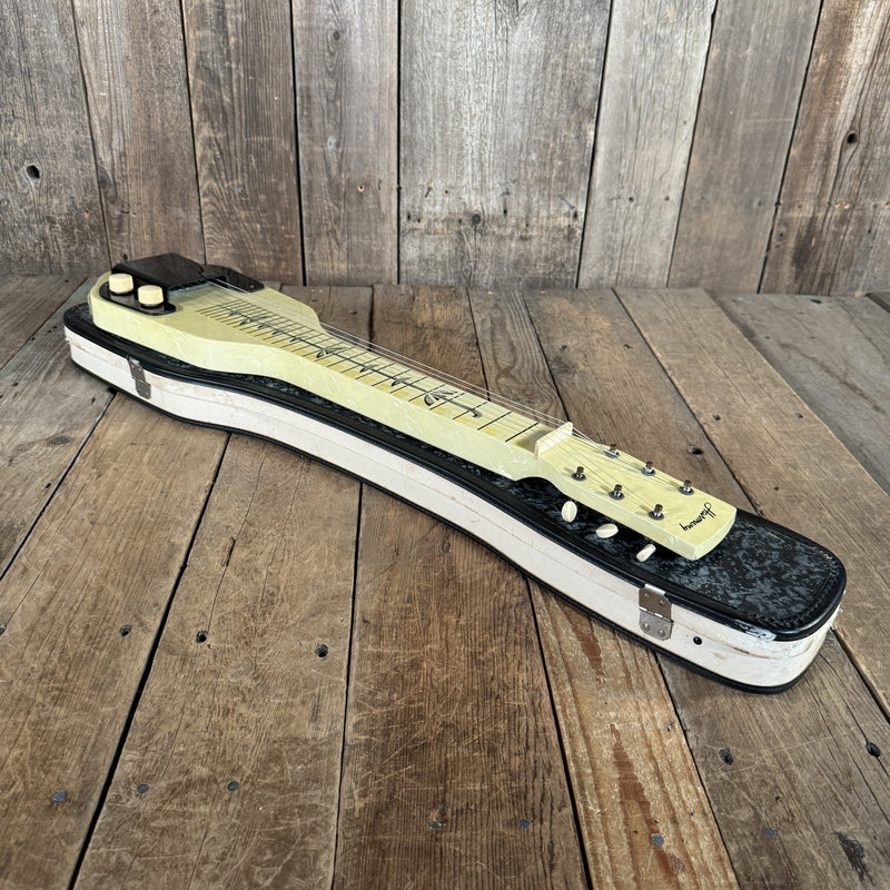 SOLD - Harmony H2 Lap Steel 1962 White MOTS Pearloid