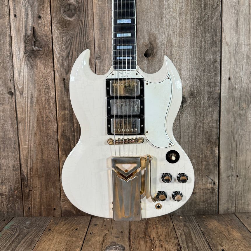 Gibson Les Paul Custom SG 1962 Historic Makeovers Refin in 2023 Polaris White- ON THE WAY TO THE NASHVILLE GUITAR SHOW