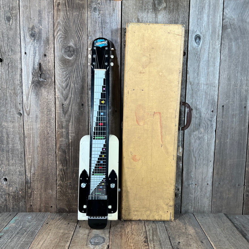 SOLD - National Dynamic Six String Lap Steel 1952 Black and White