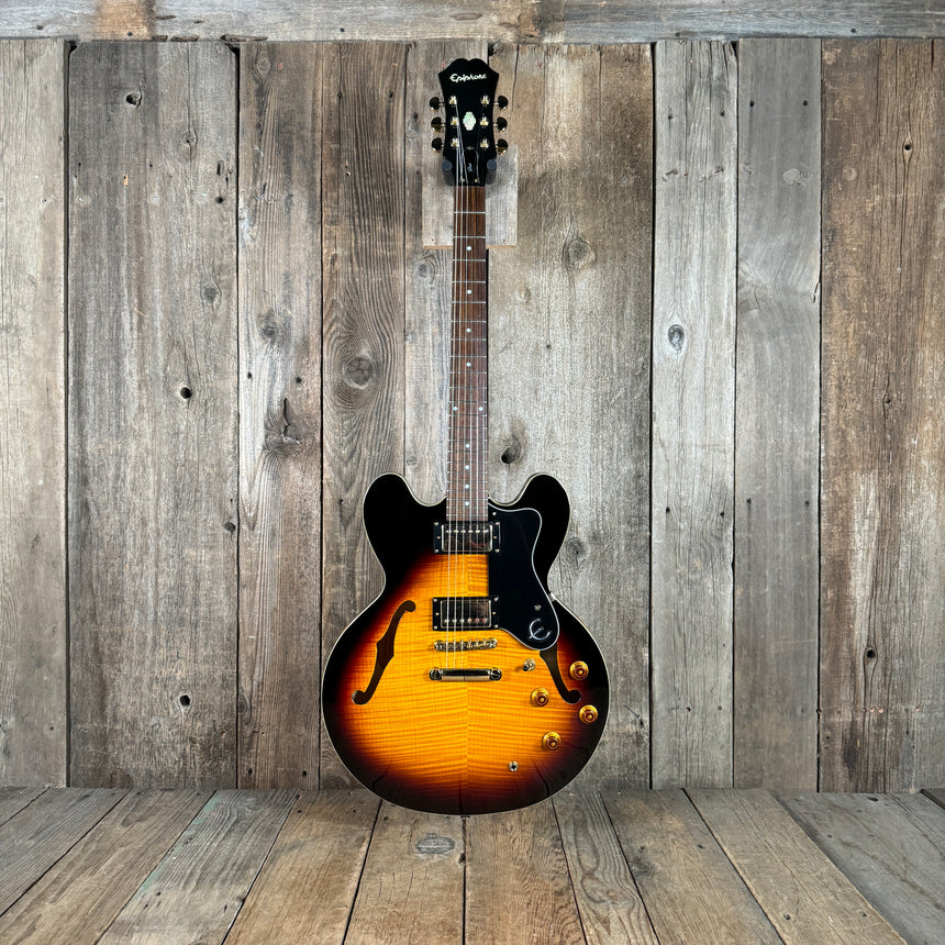 Epiphone Dot Deluxe VS Flamed ES-335 Custom Shop Limited Edition 2010 Vintage Sunburst