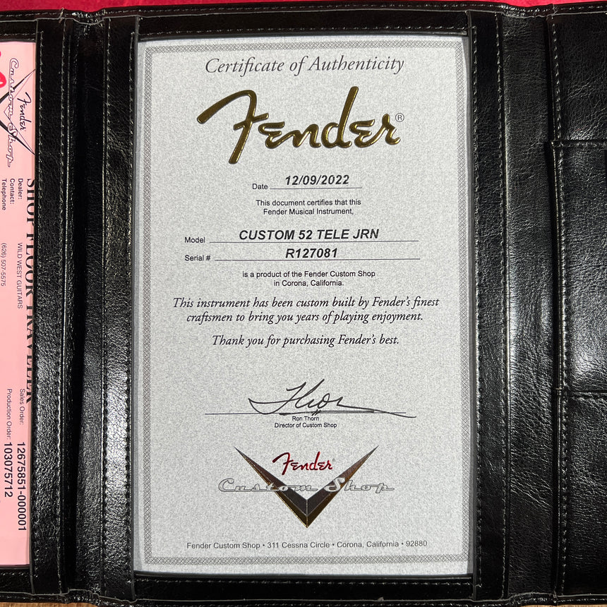 SOLD - Fender Custom '52 Telecaster Journeyman Relic 2022 White Blonde