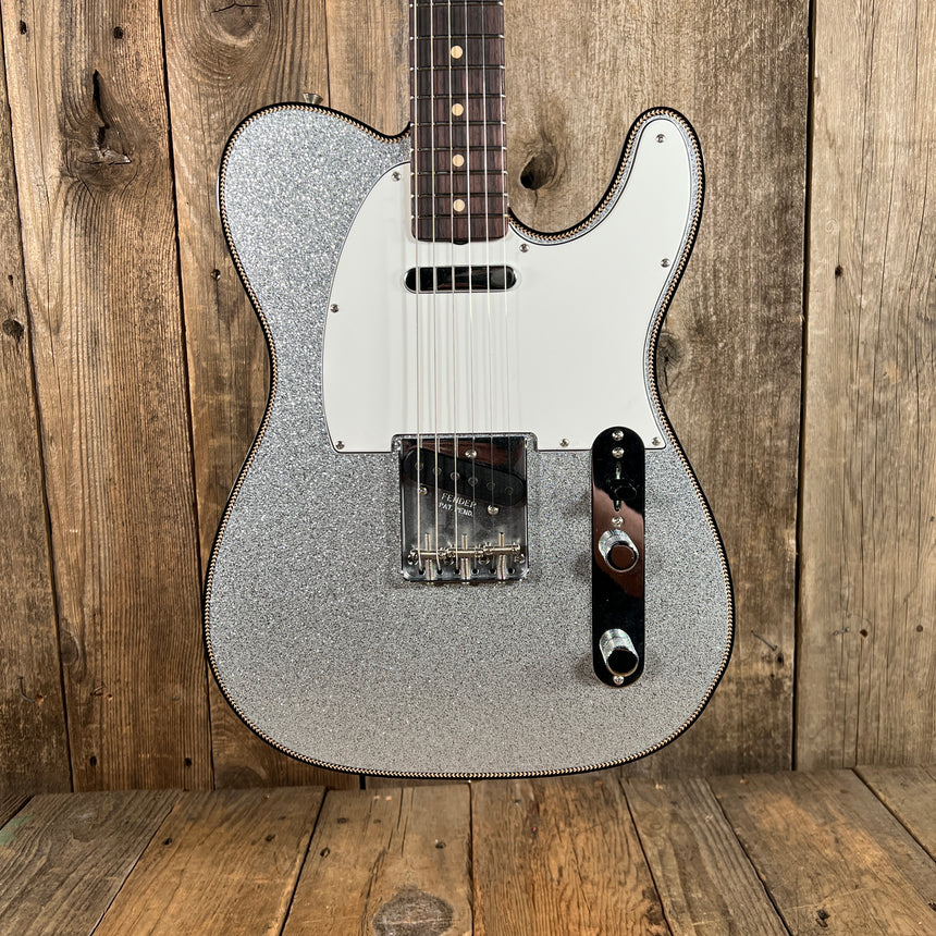 Sold - Fender Custom Telecaster 2021 Silver Sparkle *Josefina hand wounds