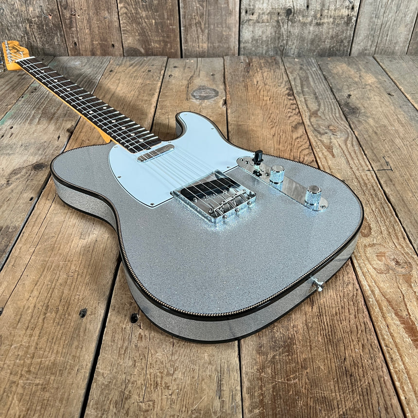 Sold - Fender Custom Telecaster 2021 Silver Sparkle *Josefina hand wounds