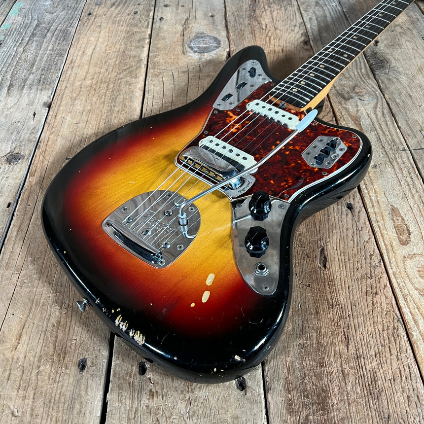 SOLD - Fender Jaguar Factory Refin or Restore 1963 body date L Plate 1964 Sunburst