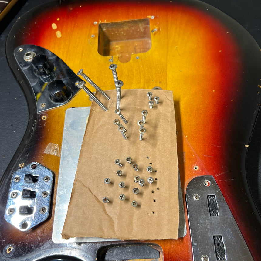 SOLD - Fender Jaguar Factory Refin or Restore 1963 body date L Plate 1964 Sunburst