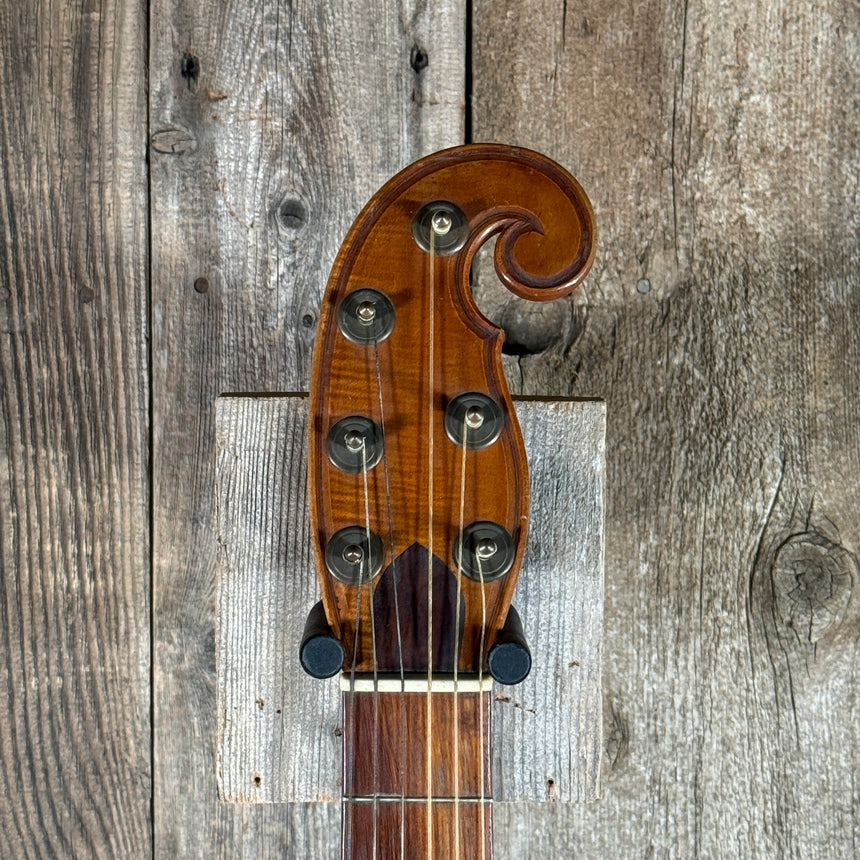 SOLD - Unbranded Johann Stauffer Style Romantic Parlor Guitar 1800's Natural